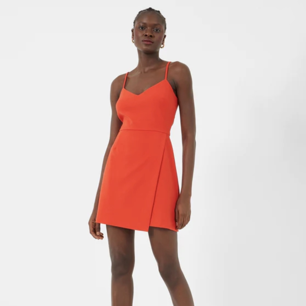 French Connection Whisper Sleeveless Asymmetric Hem Mini Dress